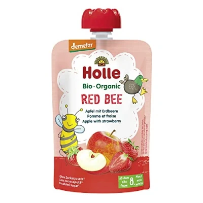 Image de Holle Red Bee Gourde Pomme et Fraise bio