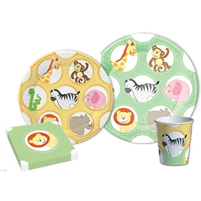 Image de Ciao Kit Vaisselle de Fête (Assiettes, gobelets, Serviettes), Y4640, Multicolor, 8 Personnes