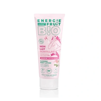 Image de ENERGIE FRUIT Lait Corps Scintillant Monoï, Rose et Argan Certifié BIO par Ecocert 200 ml