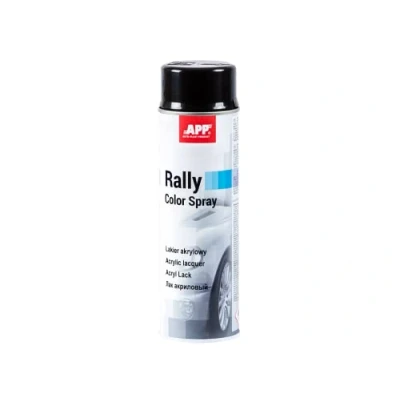 Image de APP Rally Color Spray Bombe de Peinture Noir Brillant Acrylique en Vernis pour toutes les Surfaces avec Haute Couverture 500 ml