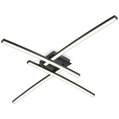 Image de B.K.Licht I Plafonnier 20W pivotant 3000K blanc chaud noir 2200 lumen