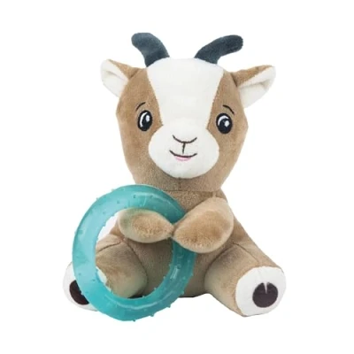 Image de Webbox Gerald la chèvre Jouet couineur en Peluche pour Chien avec Anneau de Dentition Chiot