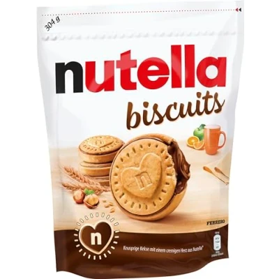 Image de Lot de 12 biscuits Ferrero Nutella Avec des remplis la crème aux noisettes 304 g biscuits.