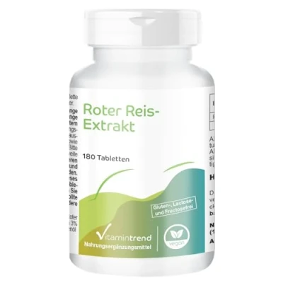 Image de Extrait de Riz Rouge 2,95mg Monacoline K par comprimé Végan Boite 180 comprimés ! POUR 6 MOIS Vitamintrend®