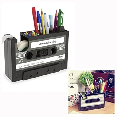Image de Cisixin Pot à Crayons avec Support Papier Collant Organiseur pour Bureau Stationnaires étudiants