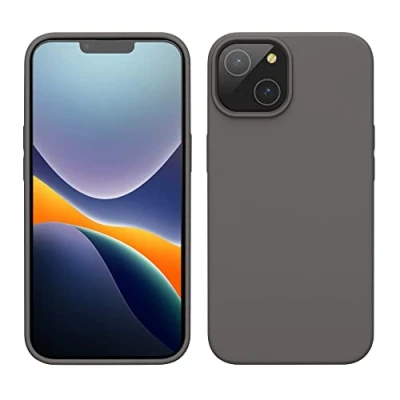 Image de kwmobile Housse Compatible avec Apple iPhone 14 Coque de téléphone Fine Finition Douce Stone Dust
