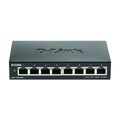 Image de D Link DGS 1100 08V2 Switch administrable smart Gigabit 8 ports avec prise en charge VLAN, fonctionnalités de couche 2, QoS, 802.3az EEE, sans ventilateur