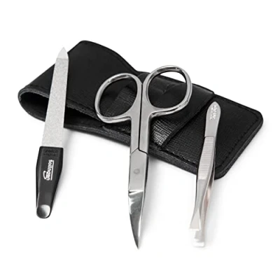 Image de Titania Trousse de manucure, cuir véritable, 3 pièces