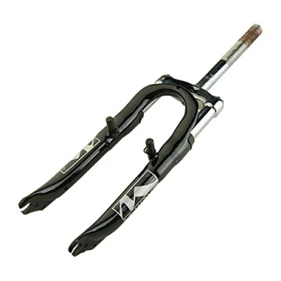 Image de Fourche vtt 20&quot; suspendue noire filetee 1&quot; v brake a tasseaux