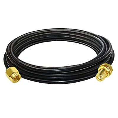 Image de TUOLNK câble coaxial SMA mâle à femelle RG58 d&#039;extension d&#039;antenne WiFi 5 M (16,4 pi) 2G 3G 4G LTE RF faible perte