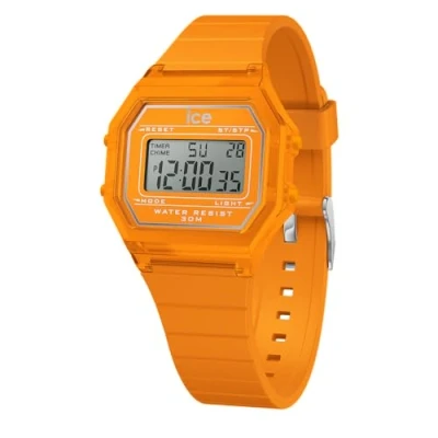 Image de Ice Watch Retro Clear Small Montre à affichage digital pour enfants, Taille: One Size, Orange