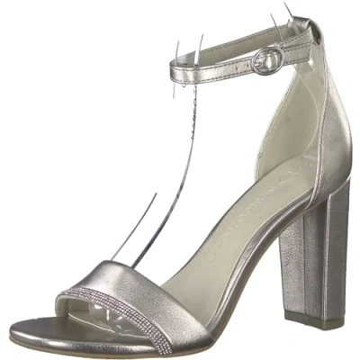 Image de MARCO TOZZI Femme Damen 2 28022 30 Sandale à Talon, Platinum Comb, 38 EU