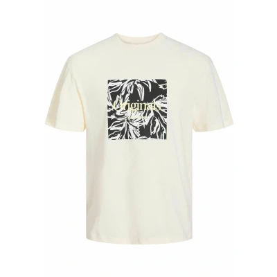Image de Jack &amp; Jones Jorlafayette Branding TEE CREW NEC Tshirt imprimé, Homme, Taille: Large, Buttercream