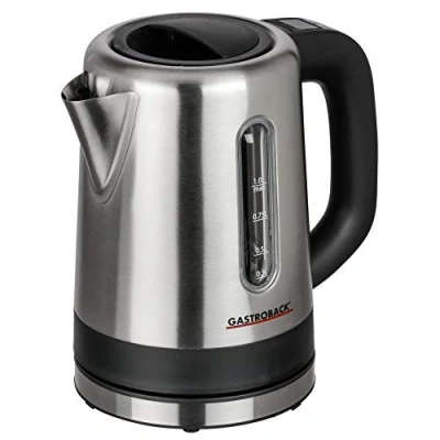 Image de Gastroback Design Mini bouilloire 1 L 2200 W Noir, Acier inoxydable