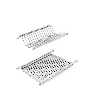 Image de Emuca Égouttoir Suspendu pour Assiettes et Verres, largeur 45cm, intérieur module 385 420mm, Acier Inoxydable, ‎chromé