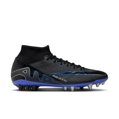 Image de Nike Performance ZOOM Mercurial 9 Academy AG Chaussures de foot à crampons, Homme, Taille: 44.5, Black/chrome/hyper royal