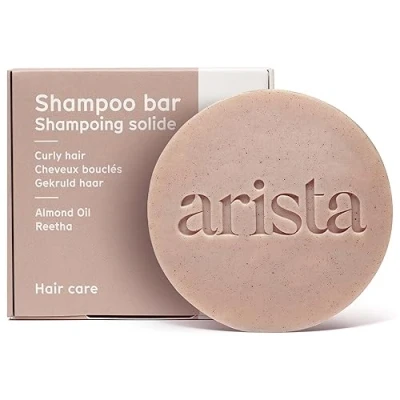 Image de Arista Shampoing Solide Cheveux Bouclés Huile d&#039;Amande Douce, Beurre de Karité &amp; Poudre Reetha Sans Sulfate Hydratant Anti Frisottis