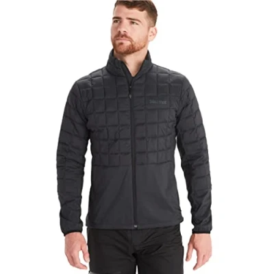 Image de Marmot Homme Echo Featherless Hybrid, veste de randonnée chaude, fonctionnelle déperlante, manteau matelassé doublé, résistante au vent, Black, XXL