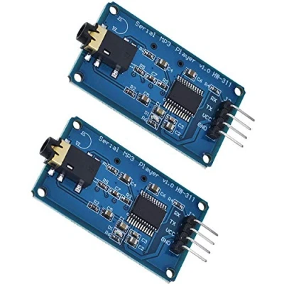 Image de ZkeeShop 2Pcs YX5300 UART Control Serial MP3 Music Player Module Compatible for Arduino/AVR/PIC/Arm