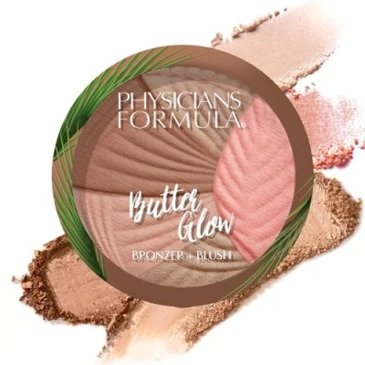 Image de Physicians Formula Butter Glow Bronzer + Blush, 2 en 1 Crémeux Poudre avec Enrichi Mélange de Beurre Illuminant &amp; Hydratant, Healthy