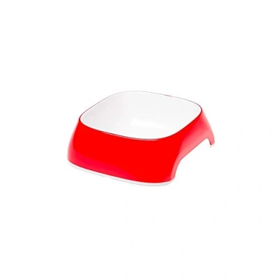 Image de Ferplast Gamelle pour Chat Glam à Nourriture et Eau en Plastique la Mode, antidérapant, Facile Nettoyer, 0,2 Litre, Rouge