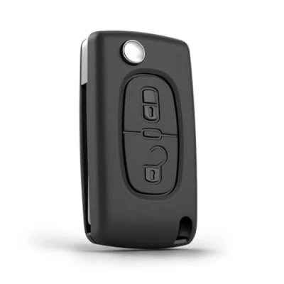Image de Sudnsadaks 2 Boutons Coque Clé, CE0523 Boîtier Télécommande, Clef à Rabat Pliable de Remplacement Compatible avec Peugeot 207, 307, 308, 407, 607, 807, Citroen C2, C3, C4, C5, C6, C8, DS3, DS4