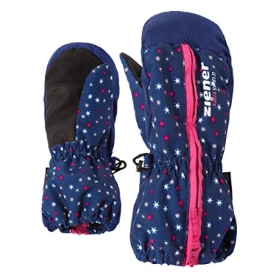 Image de Ziener Baby LANGELO AS MINIS Gants de Ski/Sports d&#039;hiver imperméables, Respirants, imprimés Flocons Neige (imprimé Snowflake Print), 110