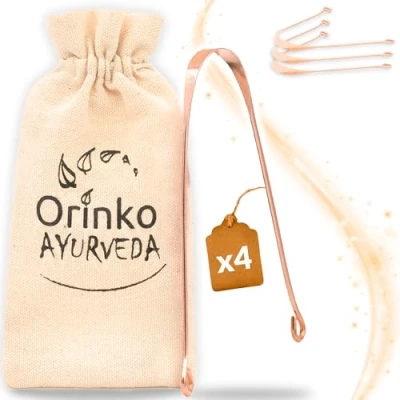 Image de ORINKO Gratte Langue x4 Langues 100% Cuivre + E Book Nettoie La Élimine Les Bactéries Et Toxines Réduit Mauvaise Haleine [𝗦𝗮𝘁𝗶𝘀𝗳𝗮𝗶𝘁 𝗢𝘂 𝗥𝗲𝗺𝗯𝗼𝘂𝗿𝘀𝗲]