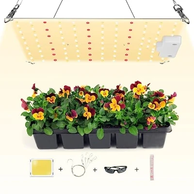Image de WEIATTLE Lampe LED Horticole, 500W Grow Lightà de Plante Spectre Complet, Croissance avec infrarouge IR, pour la et floraison des plantes en intérieur Hydroponic