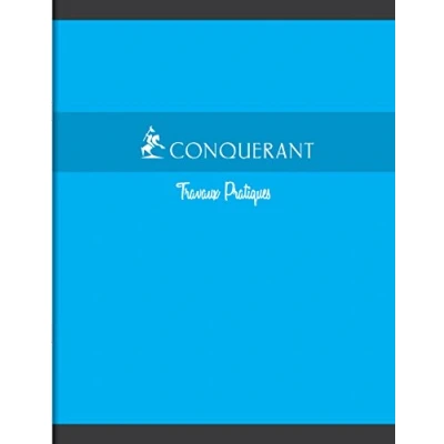 Image de Conquérant 92713 Cahier Sept Travaux Pratiques Piqure Couverture Offset 170 x 220mm Papier Vert