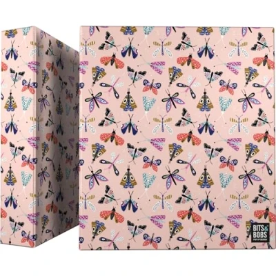 Image de Grafoplás Classeur A4 4 anneaux mixtes 40 mm Butterfly Bits&amp;Bobs Pop Up Desing Parfait matériel scolaire Couverture rigide en carton Certifié FSC