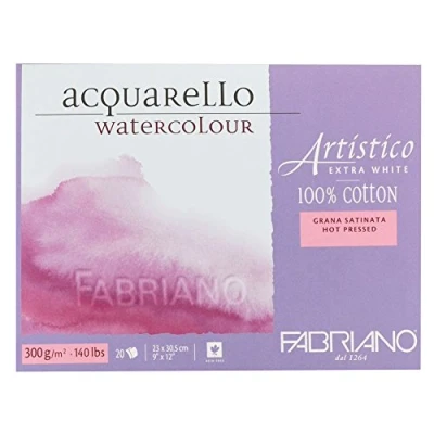 Image de Fabriano AEW BL 4CO Papier aquarelle 23 x 30,5 cm Extra Blanc 00302330