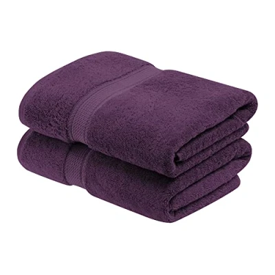 Image de Superior Ensemble de Serviettes Bain, 2 pièces, Coton supérieur 900 grammes, Prune