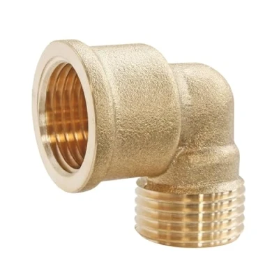 Image de SOMATHERM FOR YOU, Coude laiton 90 Mâle Femelle 26/34 à visser Raccord plomberie pour eau chaude/froide Étanchéité sur filet ou joint plat Compatible tous raccords