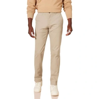 Image de Amazon Essentials Pantalon Chino Extensible, Style décontracté, Coupe Classique Homme, Brun Kaki, 29W / 28L