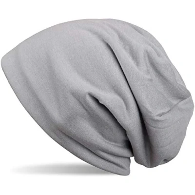 Image de styleBREAKER Classic Plain Unisex Beanie Cap with Fleece Fabric Inside, Lined 04024008, Couleur:Gris