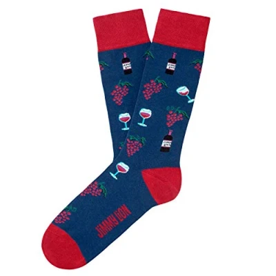 Image de Jimmy Lion Chaussettes Wine, fabriquées en coton peigné. taille 36 40 et moyenne.