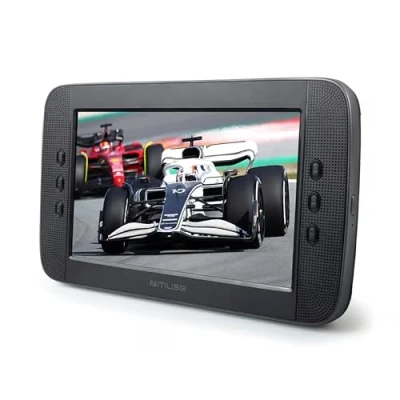 Image de Muse M 1028CVB Lecteur DVD Portable à Grand écran, Prend en Charge DVD, R/RW, CD, CD R/RW. Compatible avec MP3, JPEG et Xvid. Écran TFT LCD de 10,1&quot; contrôle la luminosité.