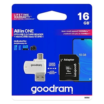 Image de Goodram M1A4 All in One 16 Go MicroSDHC UHS I Classe 10 Neuf