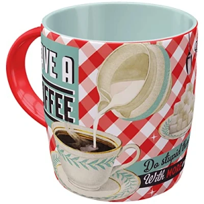 Image de Nostalgic Art Tasse à café rétro, Have A Coffee Idée de cadeau pour nostalgiques, en céramique, Design vintage, 330 ml