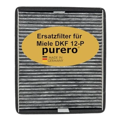 Image de purero® Filtre à charbon actif de rechange pour Miele DKF 12 P / 11762580, modèle successeur 1 Dissipation optimale des odeurs Fabriqué en Allemagne