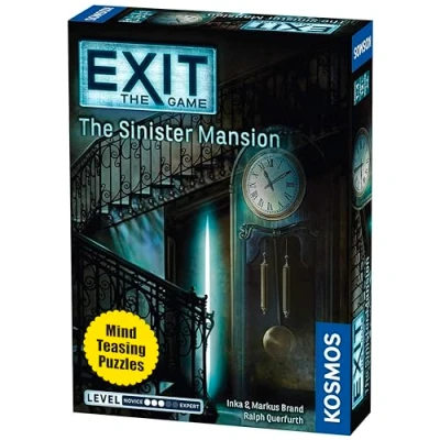 Image de Thames &amp; Kosmos EXIT: The Sinister Mansion Level: 3/5 Unique Escape Room Game 1 4 Players Puzzle Solving Strategy Board Games for Adults Kids, Ages 12+ 694036