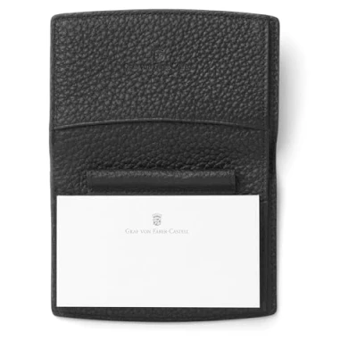 Image de Graf von Faber Castell 118759 Etui bloc notes Cashmere, noir, avec notes, passant pour stylo et compartiments