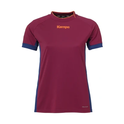 Image de Kempa Prime Tshirt imprimé, Femme, Taille: XXL, deep rot blau
