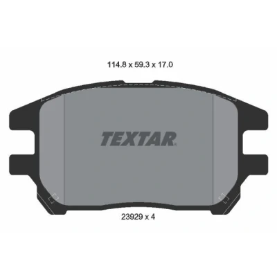 Image de TEXTAR 2392901 Jeu de plaquettes frein non préparé pour indicateur d&#039;usure LEXUS: RX I