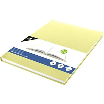 Image de Kangaro KTC K 5350 Carnet de croquis vierge A4 avec couverture rigide jaune pastel, 80 feuilles, papier blanc 100 g sans acide, pastel