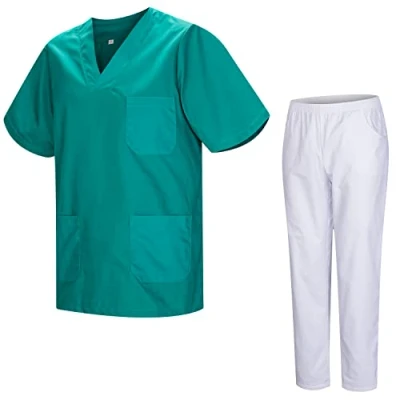 Image de Misemiya Uniformes Unisexe Uniforme Médical avec Haut et Pantalon 817 8312 BLANCO X Large, Vert