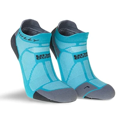 Image de Hilly Marathon Fresh Socklet Min Cushioning Chaussettes de Course, Noir/Orange, S Mixte