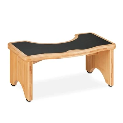 Image de Relaxdays Tabouret de Salle Bain, en Bambou, défécation optimale, H x L P : 18,5 44,5 26 cm, Nature et Noir