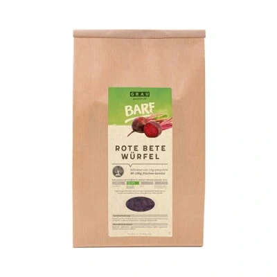 Image de GRAU L’original Légumes Séchés Pour Menus BARF Chiens, Dés De Betterave Rouge, Lot 1 (1 x 1,2 kg), Complément Alimentaire Chiens
